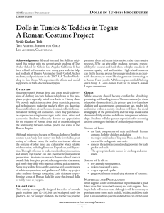 Dolls in Tunics & Teddies in Togas: A Roman Costume Project