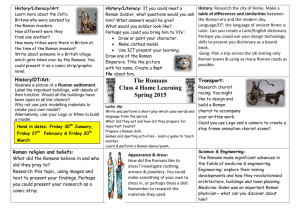 The Romans Class 4 Home Learning Spring 2015