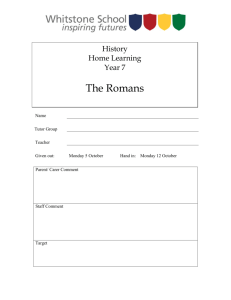 The Romans - Whitstone School