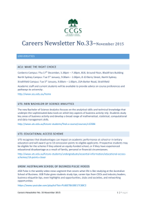 Careers Newsletter No.33–November 2015