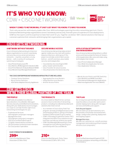 It's Who You Know: CDW and Cisco Networking