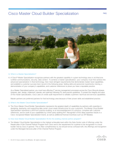 Cisco Master Cloud Builder Specialization