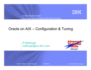 Oracle on AIX – Configuration & Tuning