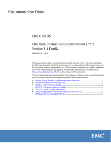 EMC® DD OS Documentation Errata
