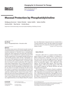 Mucosal Protection by Phosphatidylcholine