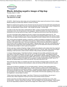 Blacks debating negative images of hip-hop