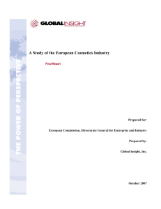 A Study of the European Cosmetics Industry