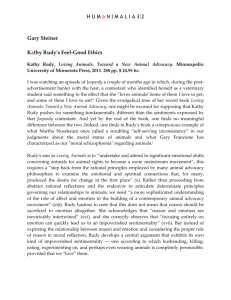 Gary Steiner Kathy Rudy's Feel-Good Ethics