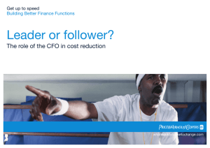 Leader or follower? The role of the CFO in cost reduction