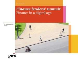 Finance leaders' summit Finance in a digital age