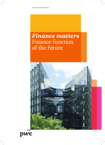 Finance matters Finance function of the future