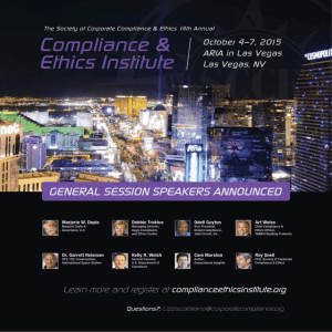 Brochure  - Compliance and Ethics Institute