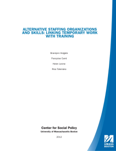 Alternative Staffing Organizations and Skills: Linking Temporary