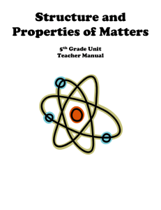 5: Structure and Properties of Matters