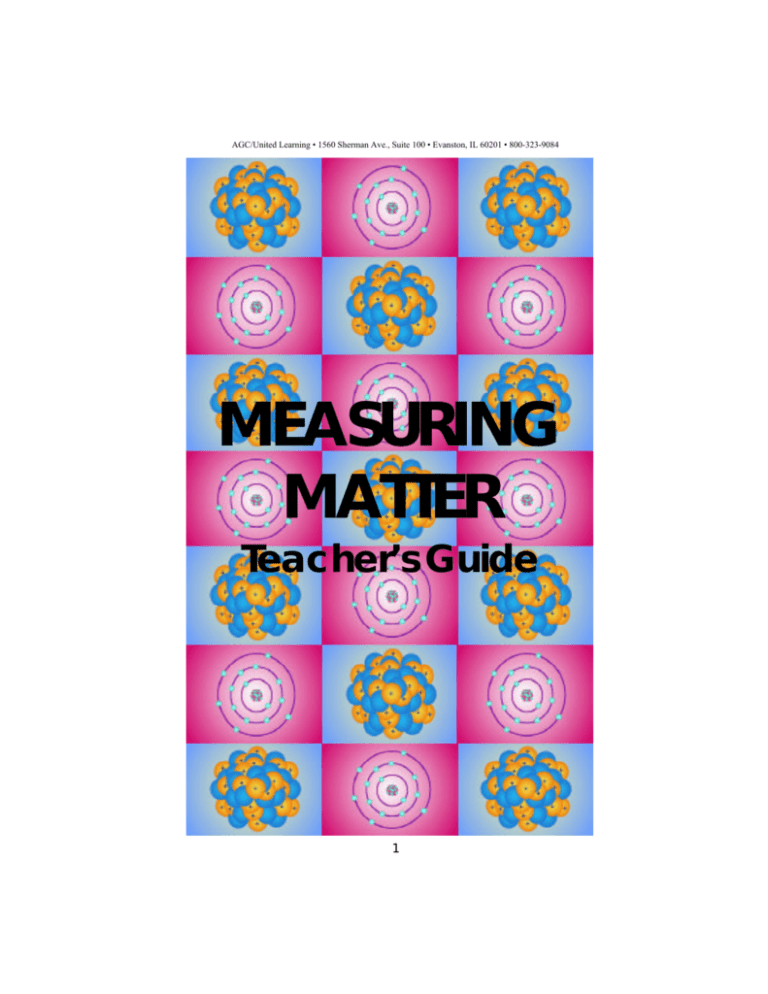 MEASURING MATTER