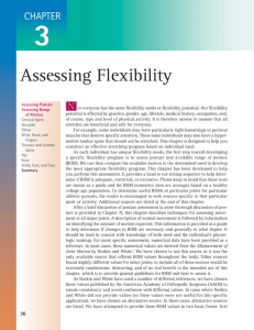 Chapter 3 Assessing Flexibility