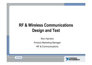 RF & Wireless Communications Design and Test