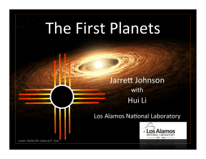 The First Planets