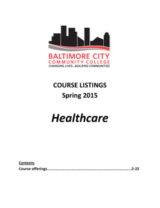 Healthcare - Baltimore City Community College