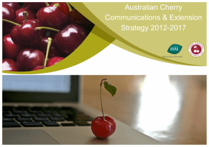 Australian Cherry Communications Extension Strategy 2012–2017