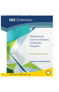 Marketing & Communications brochure - UCI Extension