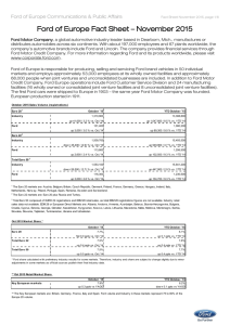 Ford of Europe FactSheet – November 2015