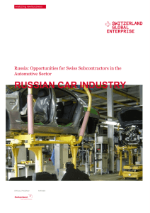 russian car industry - Switzerland Global Enterprise