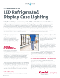 lEd refrigerated display Case lighting