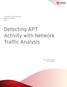 Read Detecting APT Activity with Network Traffic Analysis