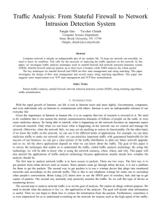 Traffic Analysis: From Stateful Firewall to Network Intrusion