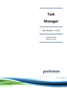 Task Manager - Parklane Systems