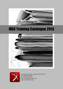 MSC Training Catalogue 2013
