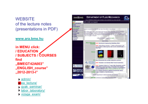 WEBSITE of the lecture notes (presentations in PDF)