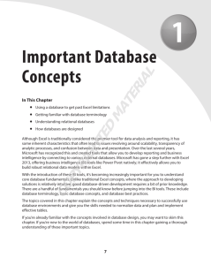 Important Database Concepts