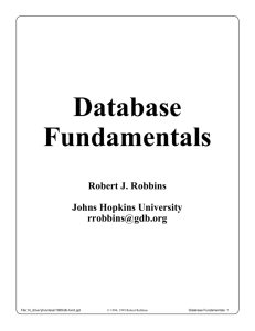 Database Fundamentals