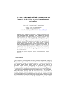 A framework to analyse IS alignment approaches - CEUR