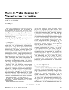 Wafer-to-wafer Bonding For Microstructure Formation