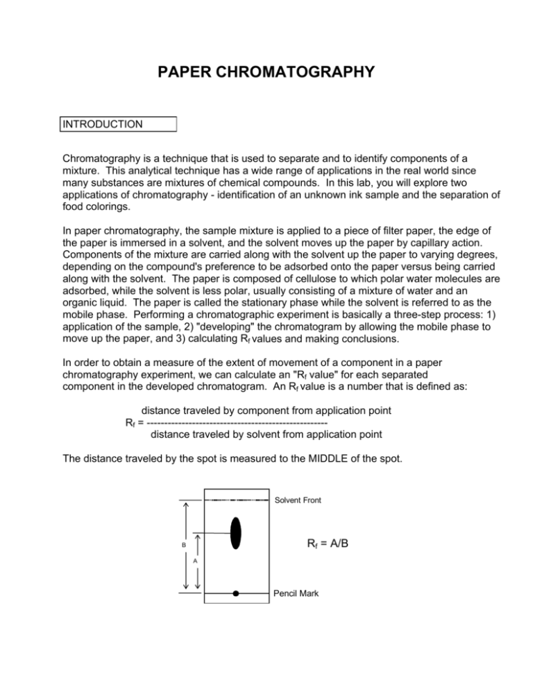 Paper Chromatography Chemlab Truman Home