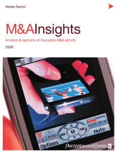 Media Sector 2008 Analysis & opinions on European M&A activity