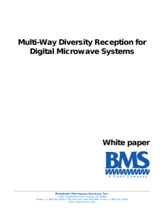 Multi-Way Diversity Reception for Digital Microwave Systems White