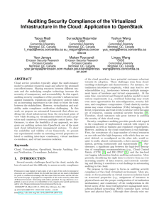 Auditing Security Compliance of the Virtualized Infrastructure in the