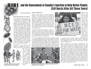 and the Government of Canada's Inaction to Help Native People