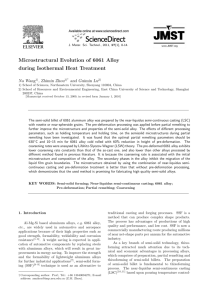 Microstructural Evolution of 6061 Alloy during Isothermal Heat