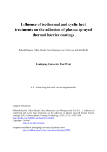 Influence of isothermal and cyclic heat treatments on the adhesion of