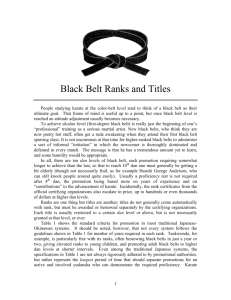 Black Belt Ranks and Titles - The Mineralogical...Black Belt Ranks