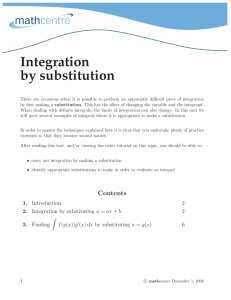 Integration by substitution