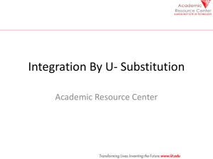 Integration By U-Substitution Academic