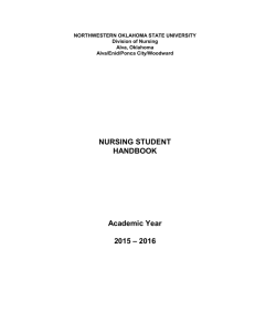 Nursing Student Handbook - Northwestern Oklahoma State University