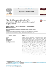 What do different beliefs tell us? An examination of factual, opinion