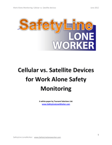 Cellular vs. Satellite Devices for Work Alone Safety Monitoring